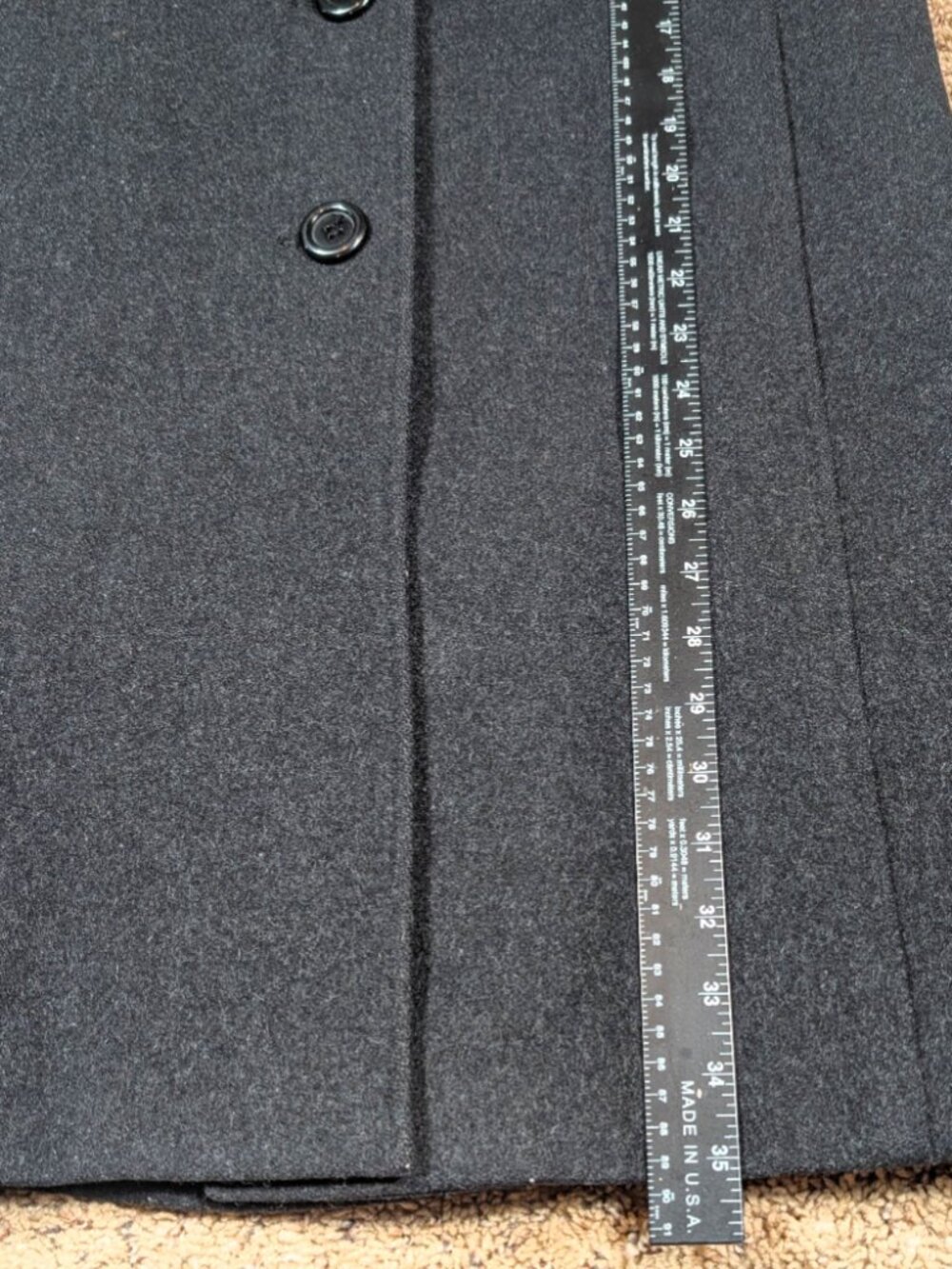 Donnybrook 100% Wool Charcoal Gray Long Tailored Coat Size 6 - Picture 3 of 6